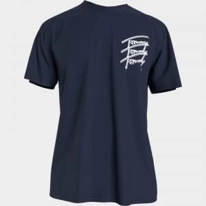 Tommy Jeans Mens Repeat Script Logo T-Shirt - Twilight Navy - L