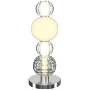 Maytoni Collar Modern Table Lamp Chrome, 3000K, Glass Shade