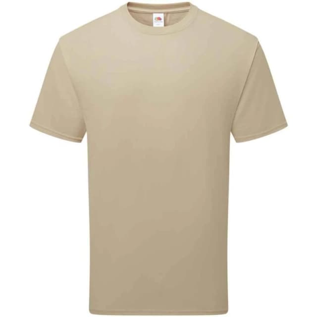 Fruit Of The Loom Fruit of the Loom Men Cotton T-Shirt in Light Brown Size: Medium Light Brown M Male 5063703137355
