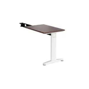 Office Desk Rectangular Desk 800mm With Return Walnut Tops With White Frames TR10