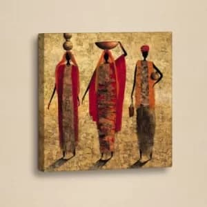 TEK301 Brown Red Orange Decorative PU Leather Painting