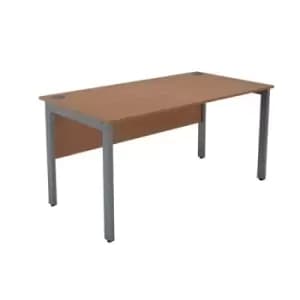 Serrion Rectangular Goal Post Desk 1500x800x730mm Beech/Silver KF823247