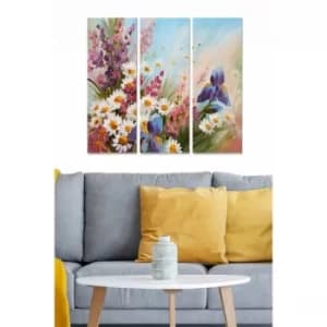 MDF184119419 Multicolor Decorative MDF Painting (3 Pieces)