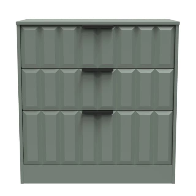 Ready Assembled 2 U Seattle 3 Drawer Deep Chest (Ready Assembled) in Pale Green Pale Green Unisex
