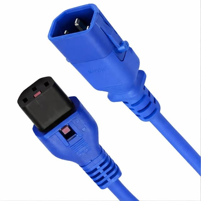 FDL 1M IEC C14 PLUG TO C13 SOCKET DUAL LOCKING EXT. - Blue