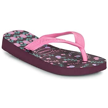 Havaianas Girls Flores Flip Flop - Purple, Size 10-11 Younger