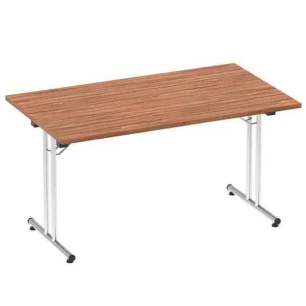 Impulse Impulse 1400mm Folding Rectangular Table Walnut Top IFR1400WNT