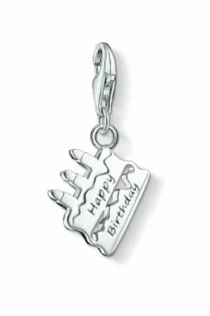 Ladies Thomas Sabo Sterling Silver Charm Club Cake Happy Birthday Charm 1287-001-12