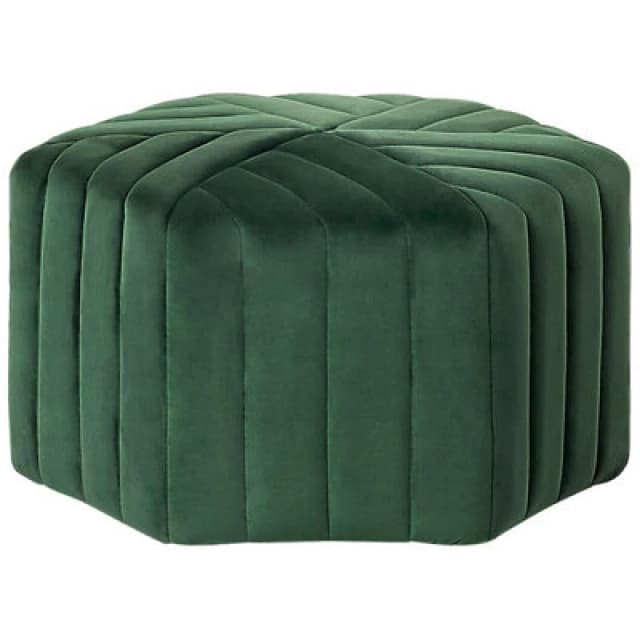 Beliani Pouffe Murietta Velvet Dark Green