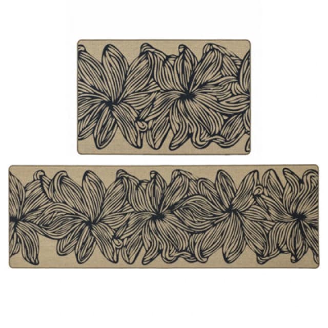 JVL JVL Elegance Machine Washable Doormat and Runner Door Mats 50x150cm Brown 72511605000