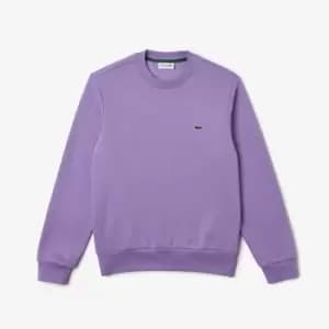 Mens Lacoste Organic Brushed Cotton Sweatshirt Size 5 - L Purple
