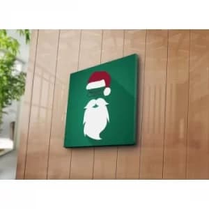 4545YYC-002 Multicolor Decorative Canvas Painting Christmas Santa Face