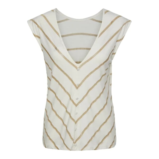 Pieces Womens T-Shirt Pieces Rammi Blanc Female L