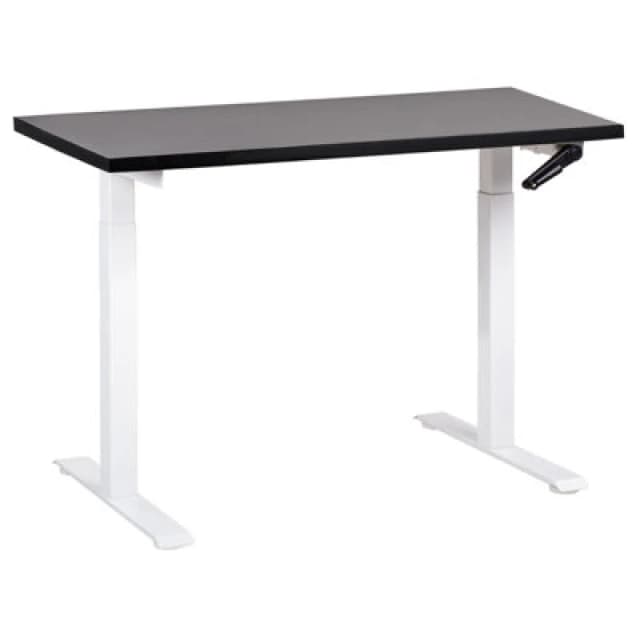 Beliani Manual Adjustable Standing Desk Destines Black/ White 120 Cm 72 Cm