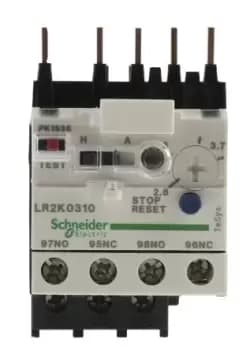 Schneider Electric Thermal Overload Relay - 1NO + 1NC, 2.6 3.7 A F.L.C, 3.7 A Contact Rating, 100 W, 250 V dc,