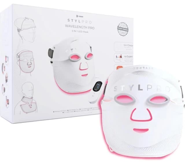 STYLPRO Wavelength Pro 5-in-1 LED Face Mask - White 5060288332670