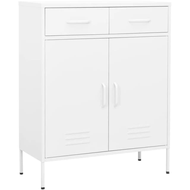 VIDAXL Storage Cabinet White 80x35x101.5cm Steel Vidaxl 8720286564738