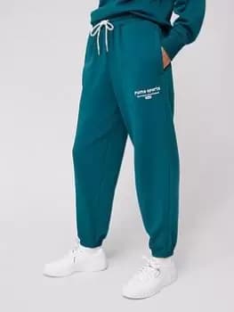 Puma Team Sweatpants Tr, Dark Green, Size L, Women
