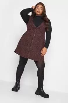 Animal Markings Print Pinafore Dress