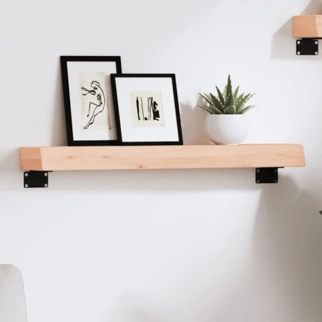 VIDAXL Wall Shelf 60x10x6cm Untreated Solid Wood Oak vidaXL 8720845812416