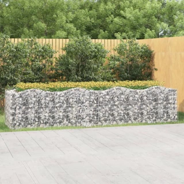 VIDAXL Arched Gabion Raised Bed 400x100x100cm Galvanised Iron Vidaxl 8720845652180