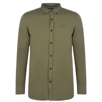 Fabric Long Sleeve Jersey Shirt Mens - Green