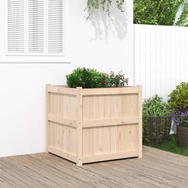 vidaXL Garden Planter 70x70x70cm Solid Wood Pine, Brown 837434