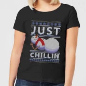 Just Chillin Womens T-Shirt - Black - 3XL - Black