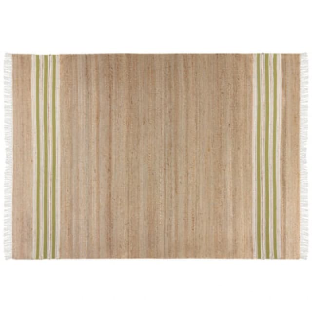 Beliani Rug Mirza Olive Green 160 X 230 Cm Jute