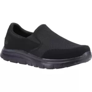 Skechers McAllen Mens Slip Resistant Wide Fit Shoes Black Size 10