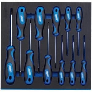 Draper TX-STAR Security Soft Grip Screwdriver Set In 1/2 Drawer EVA Insert Tray (11 Piece)