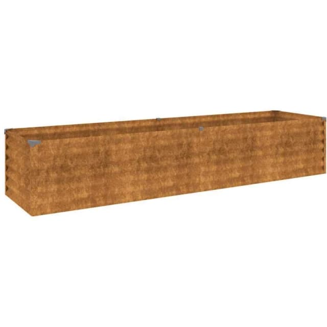 vidaXL Garden Raised Bed 194x50x36cm Corten Steel, Brown 151976