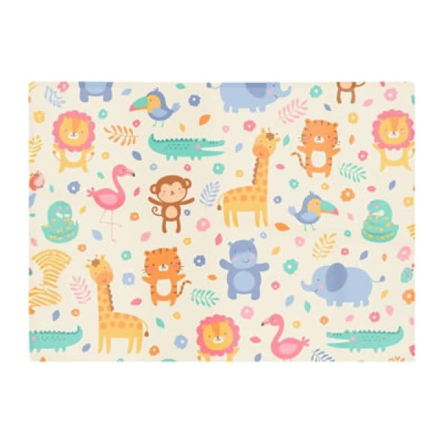 Warren Reed Designer Cute Pastel Jungle Animals Glass Chopping Board