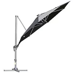 Outsunny Sun Umbrella 84D-110CG Aluminum, Polyester Dark Grey