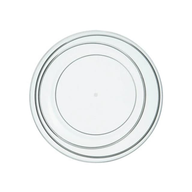 Premier Housewares Durable Plastic Small Summer Plate, Easy to Maintain Plastic Serving Plate, Lightweight Plastic Plate Clear