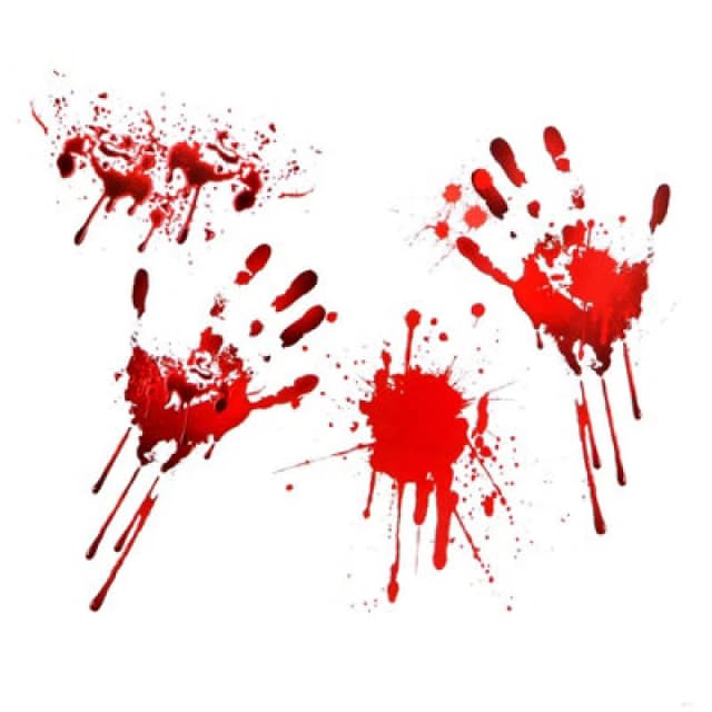 Shatchi Scary Blood Hand Party Bloody Hand Print Sticker Window Clings Scary Decoration Red