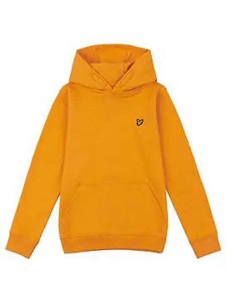 Lyle & Scott Boys Classic Hoodie - Orange, Size 7-8 Years Orange VRWDV Unisex 7-8 YEARS