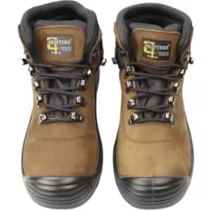Grafters Mens Super Wide EEEE Fitting Safety Boots (8 UK) (Dark Brown) - Dark Brown