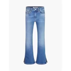 Calvin Klein Jeans Flare Mr Split Visual Mid Blue - Blue