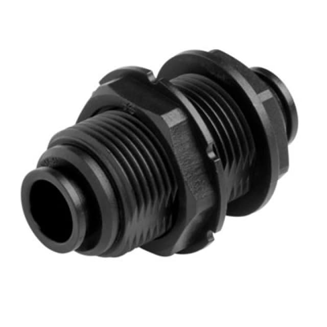 John Guest 12mm Bulkhead Union - PM1212E Black