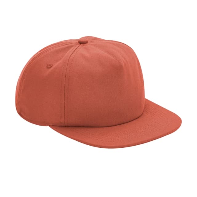 Beechfield Beechfield Men 5 Panel Cotton Cap in Terracotta Terracotta One Size Male 5063300366479