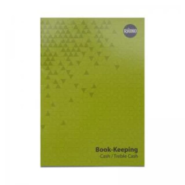 Rhino A4 Book-Keeping Book 32 Page Cash Ruling (Pack 12) - BKC-6 DD