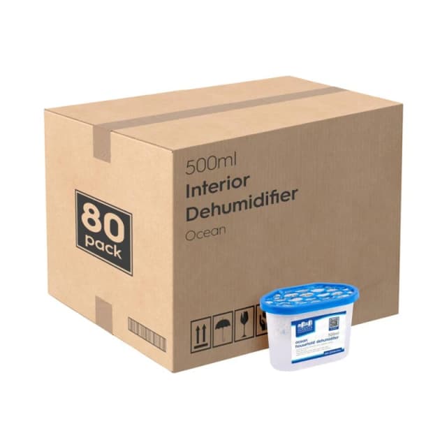 Harbour Housewares 80x Interior Dehumidifiers - 500ml - Ocean - Home Moisture Absorber Trap in Blue Blue Unisex