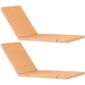 Sussex Sun Lounger Cushions - Terracotta - Pack of 2 - Harbour Housewares