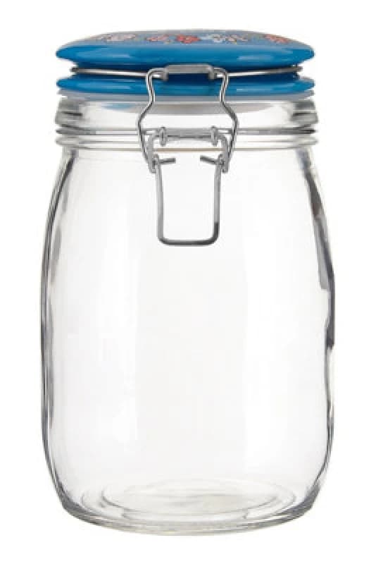 Interiors by Premier Pretty Things Glass Jar - 1000ml Blue
