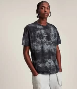 AllSaints Mens Clay Crew T-Shirt, Pier Grey, Size: L