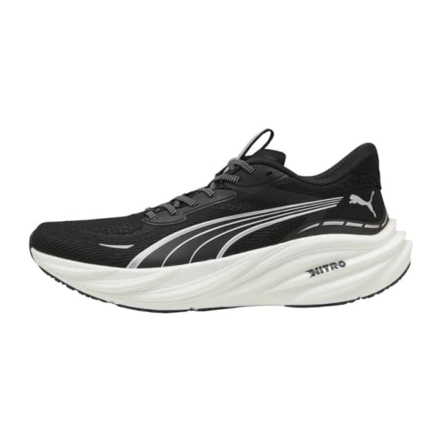 Puma Magnify NITRO 3 Shoes Black White AW25, Size 45 - EUR