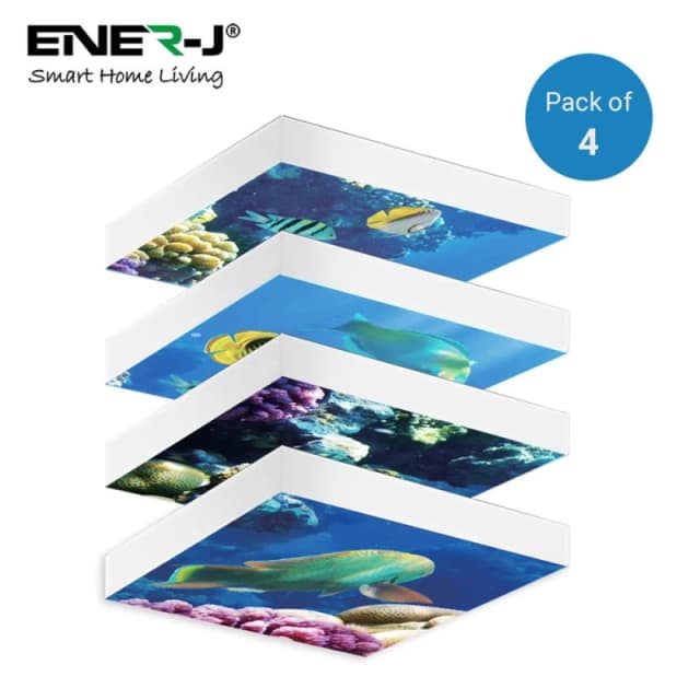 ENER-J Marine LED 2D version 60x60cms 40W with 4 x Foldable Screwless in White Size: 60x60cm White Unisex 60x60 cm