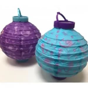 Purple and Turquoise Paper Lanterns (1 Random Supplied)