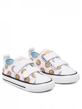 Converse Chuck Taylor All Star 2v Sunny Daisy Ox Infants Trainer - White, Orange, Size 4
